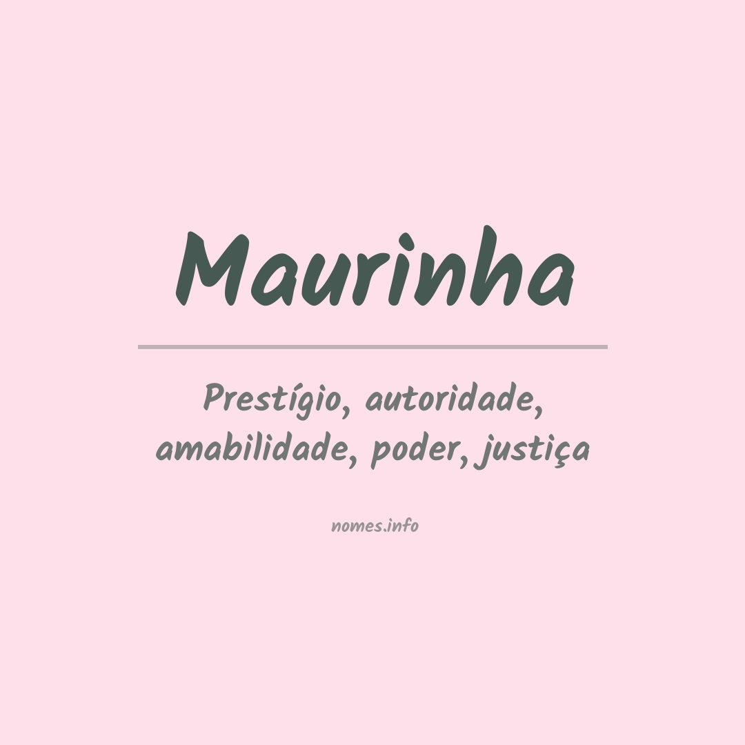 Significado do nome Maurinha