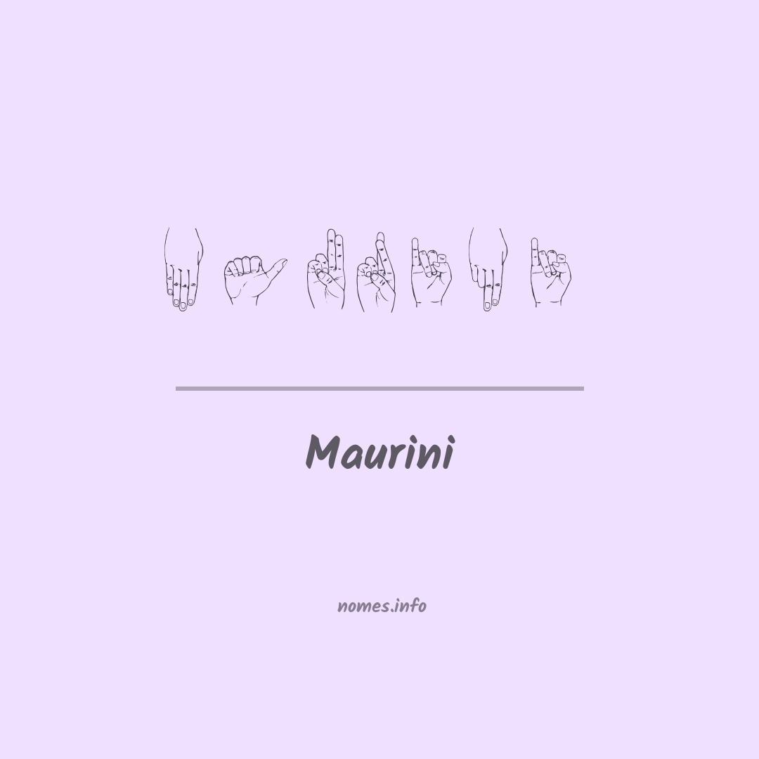 Maurini em Libras