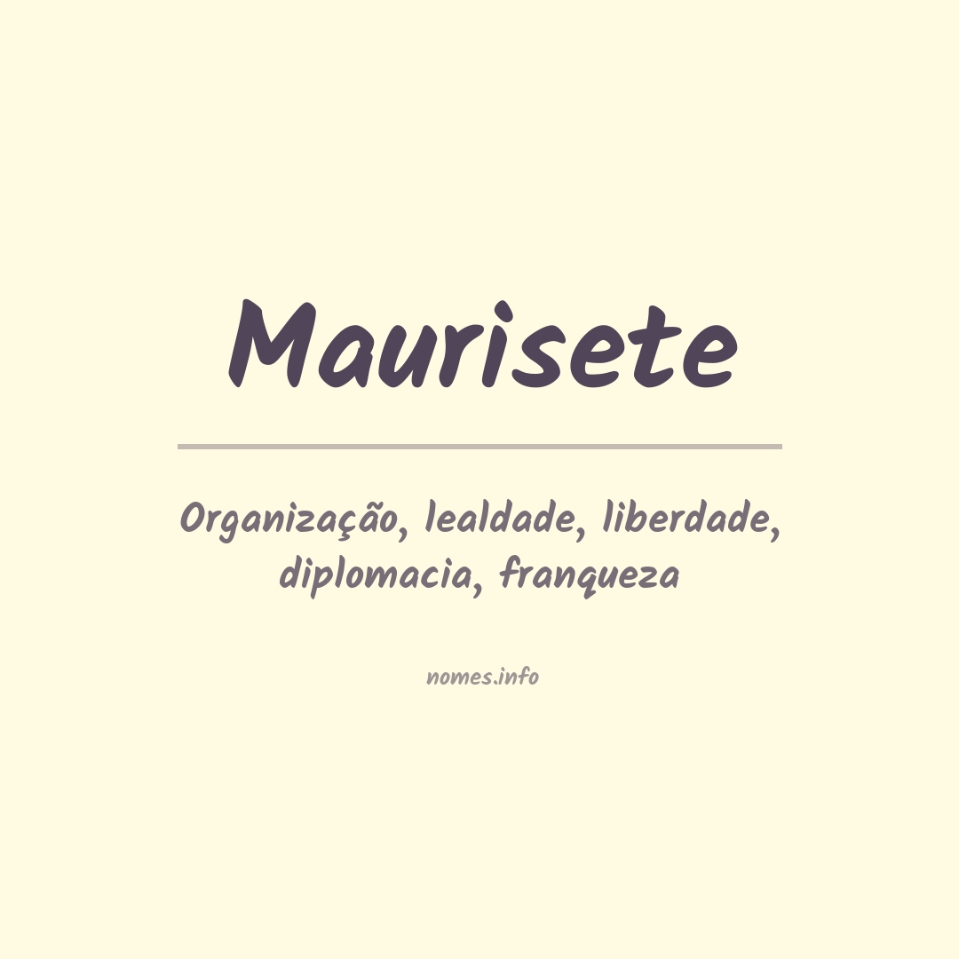 Significado do nome Maurisete