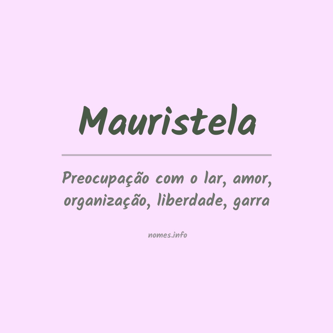 Significado do nome Mauristela