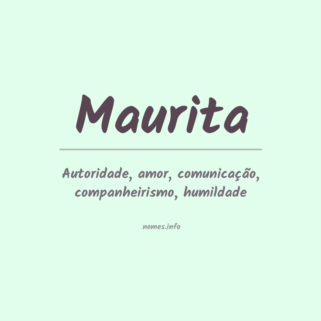 Significado do nome Maurita