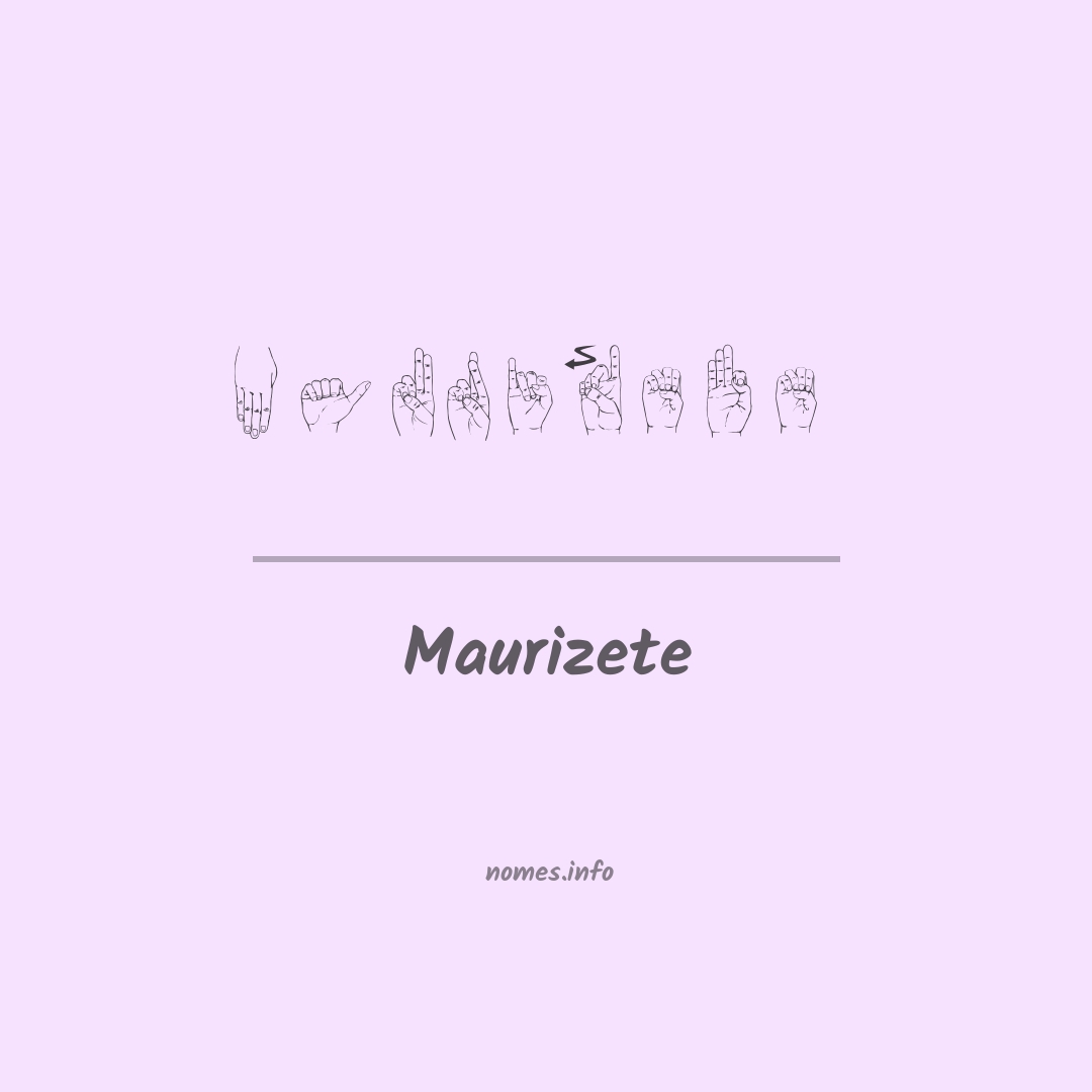 Maurizete em Libras