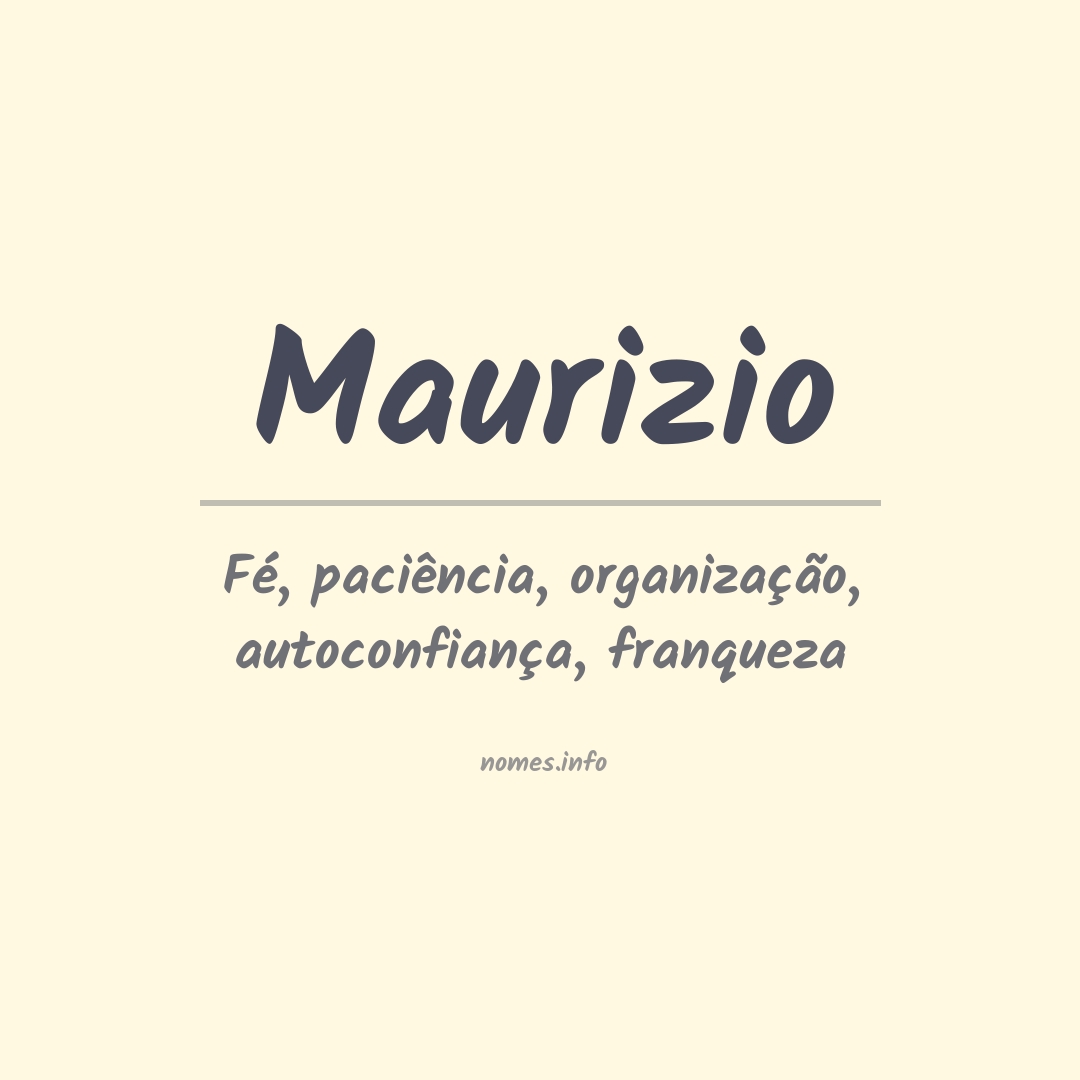 Significado do nome Maurizio