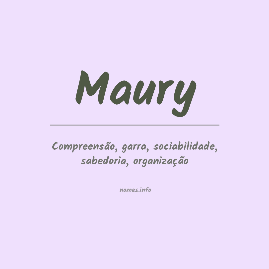 Significado do nome Maury