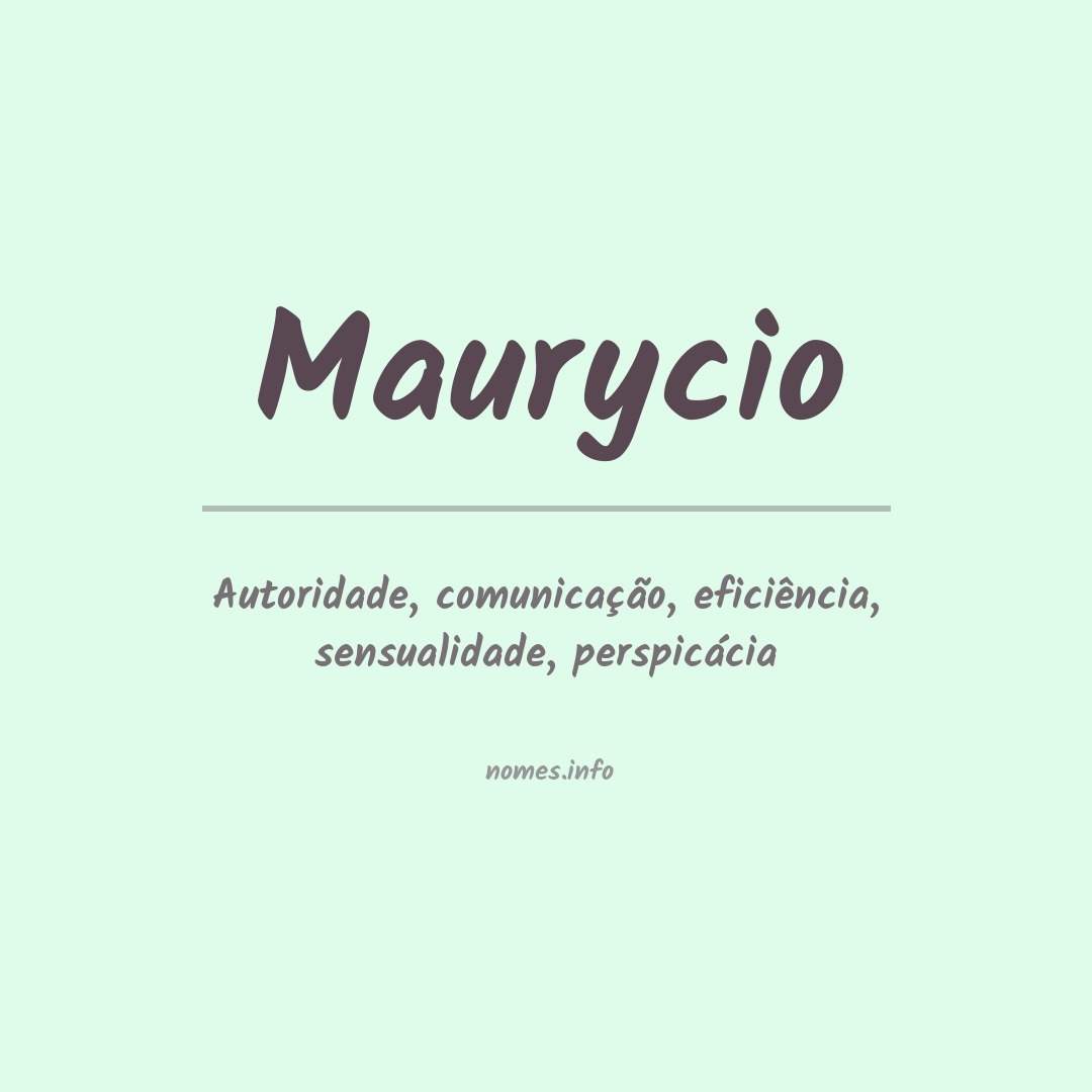 Significado do nome Maurycio