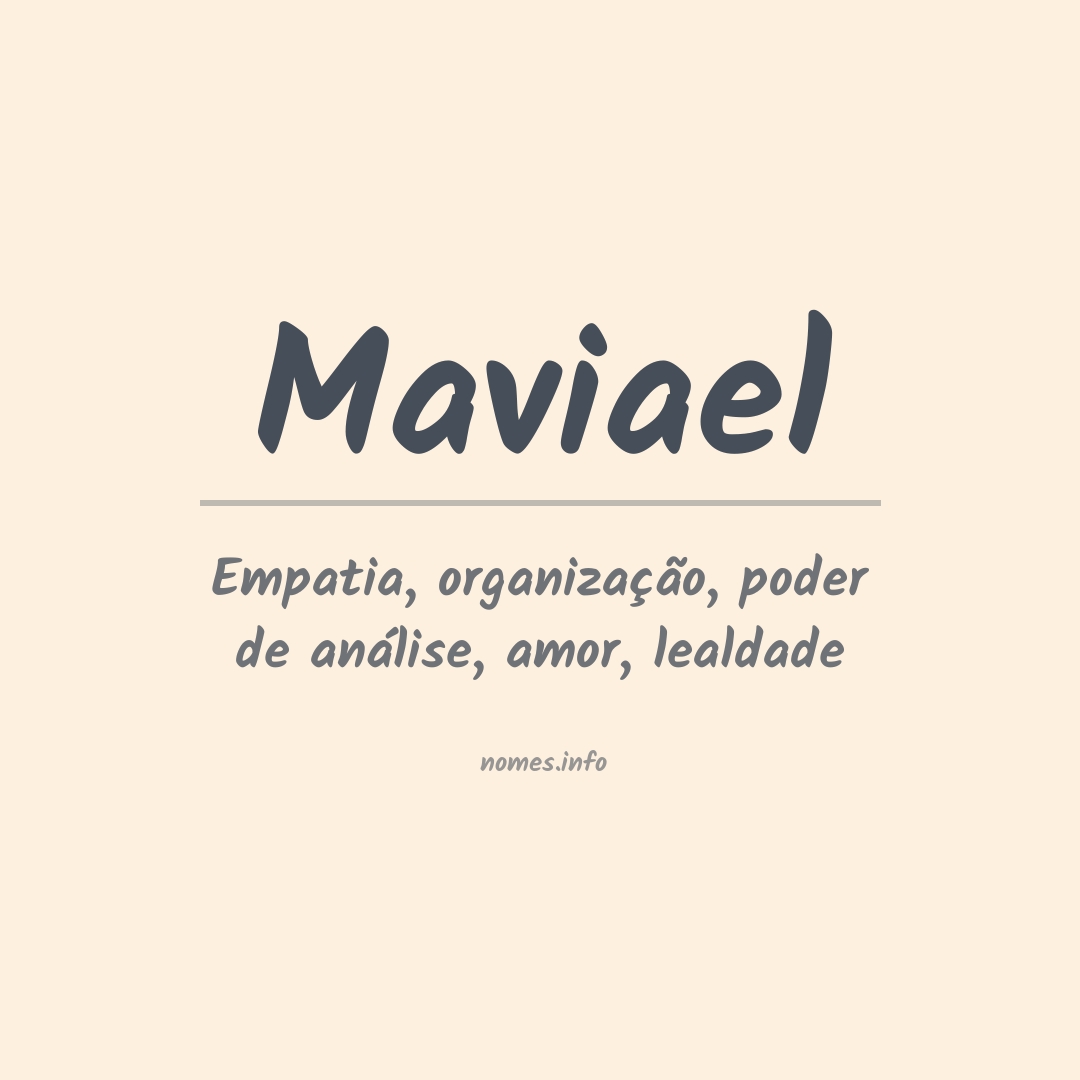 Significado do nome Maviael