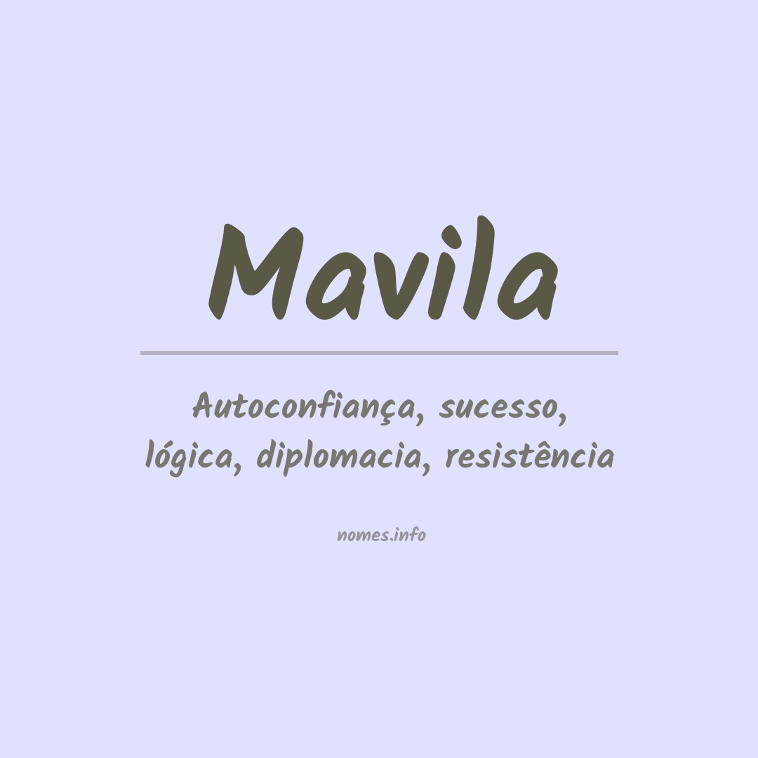 Significado do nome Mavila
