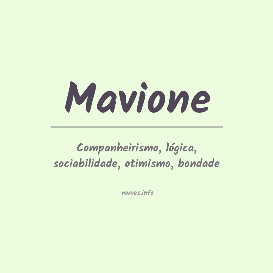 Significado do nome Mavione