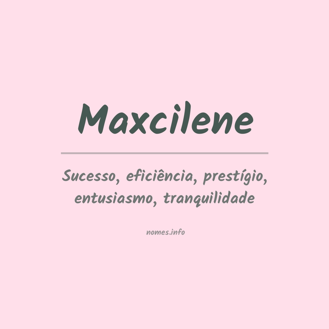 Significado do nome Maxcilene