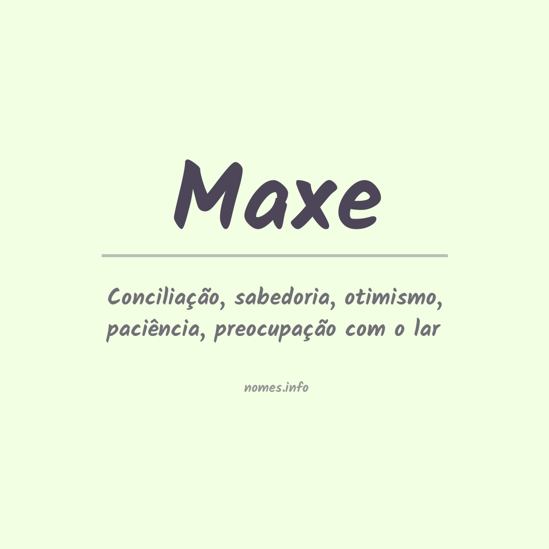 Significado do nome Maxe