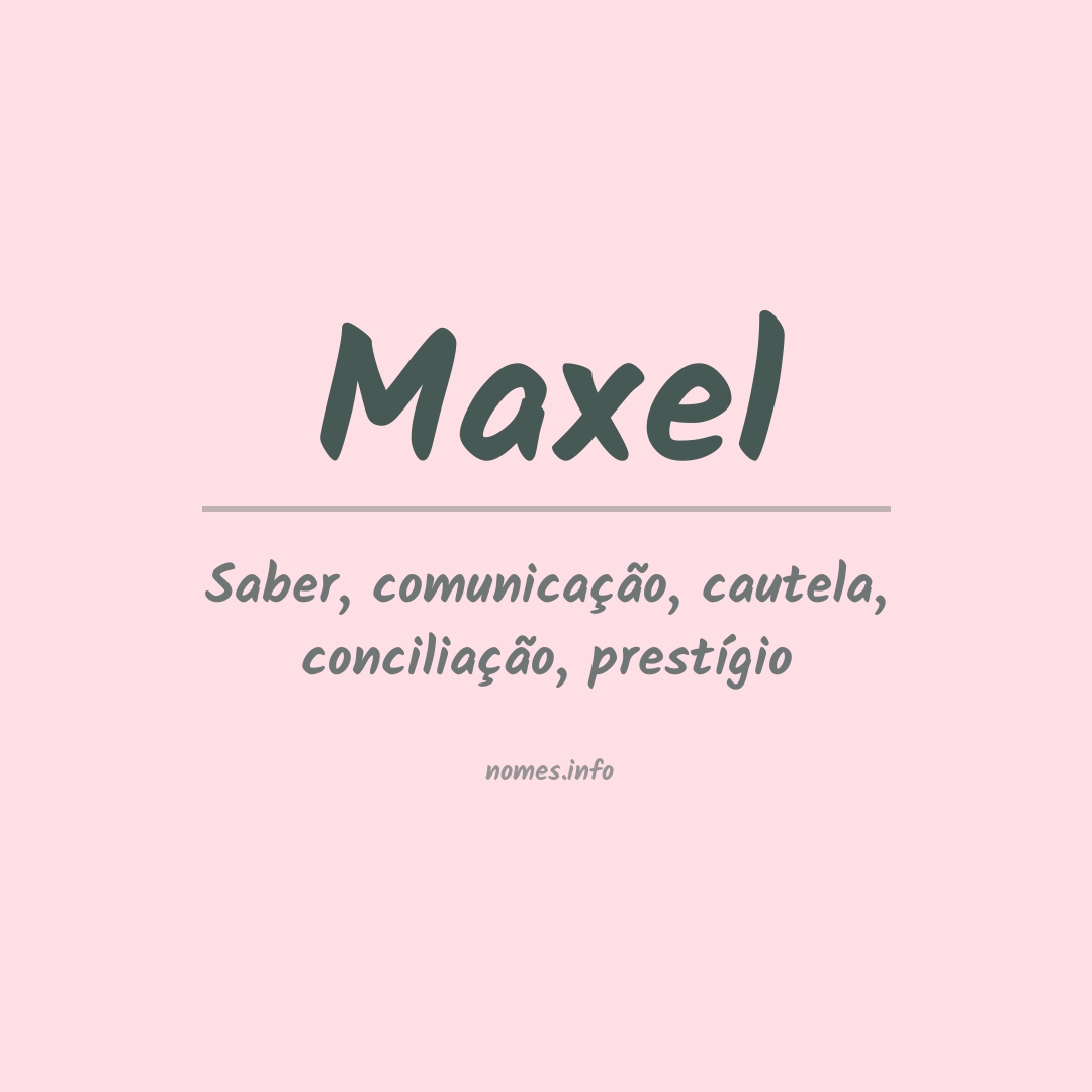 Significado do nome Maxel