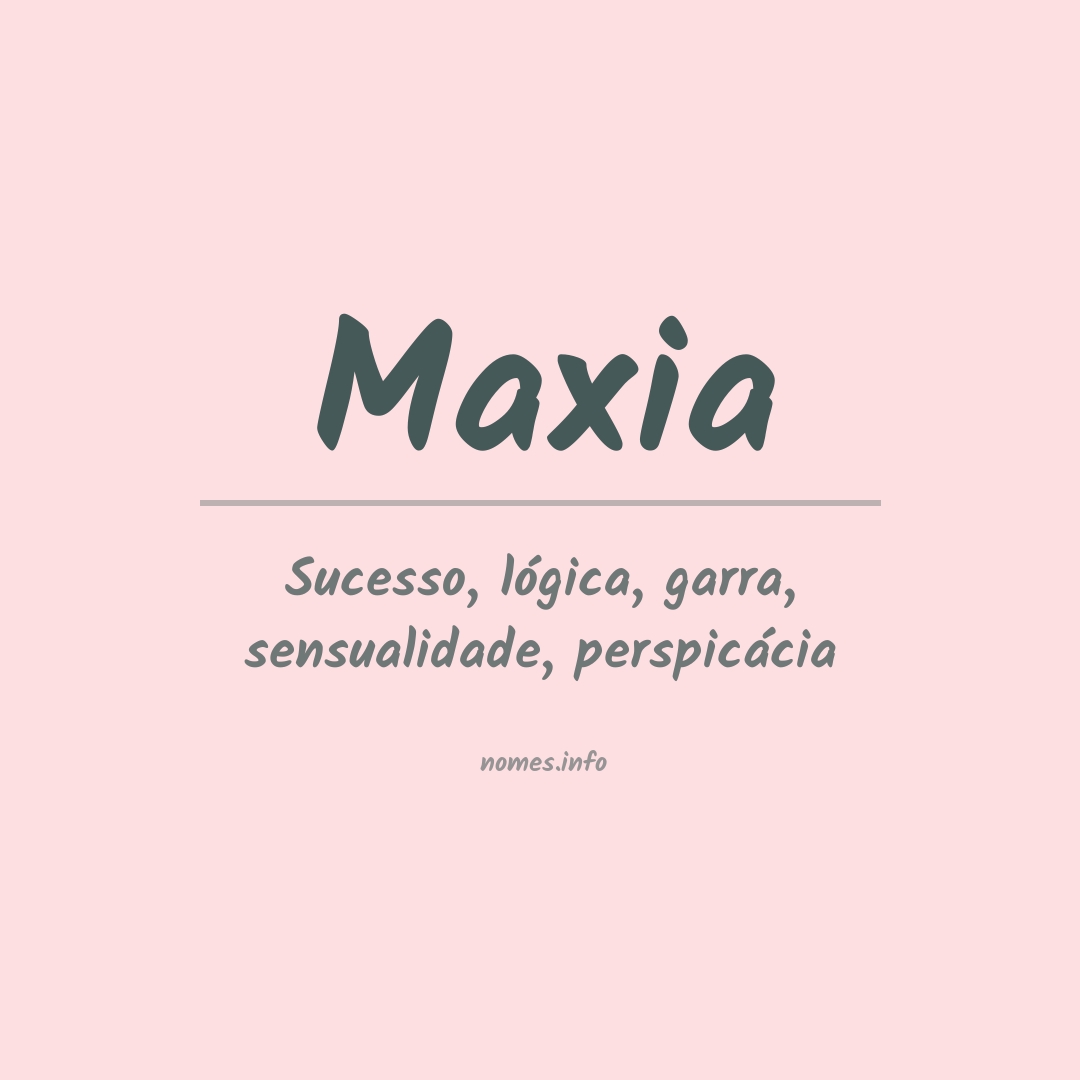 Significado do nome Maxia Significado do nome Maxia