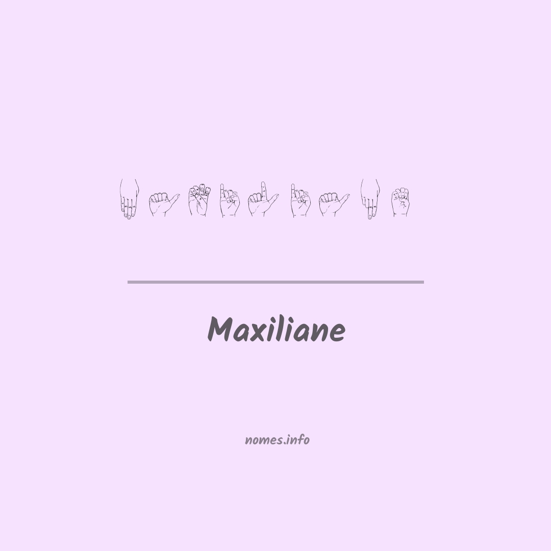 Maxiliane em Libras