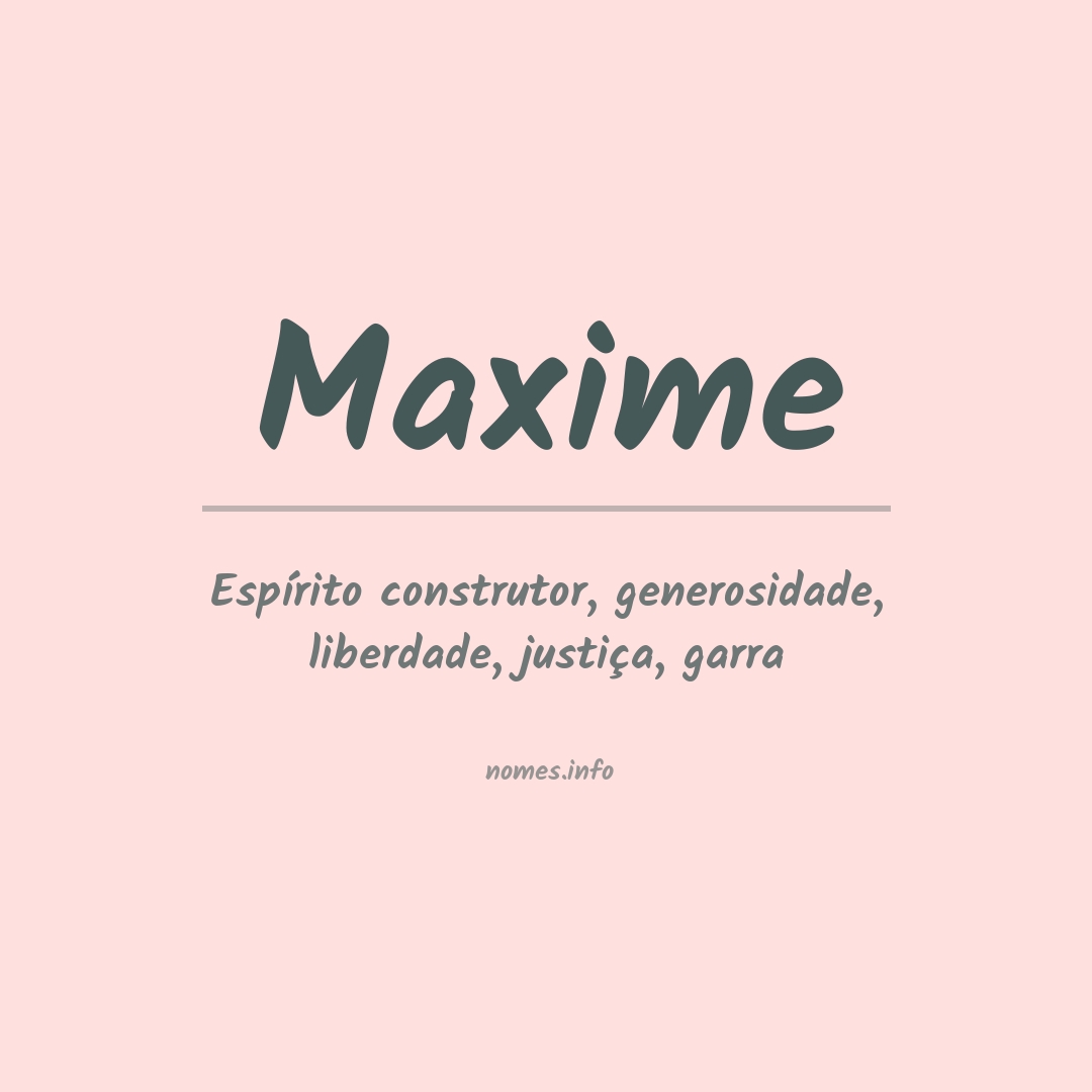 Significado do nome Maxime