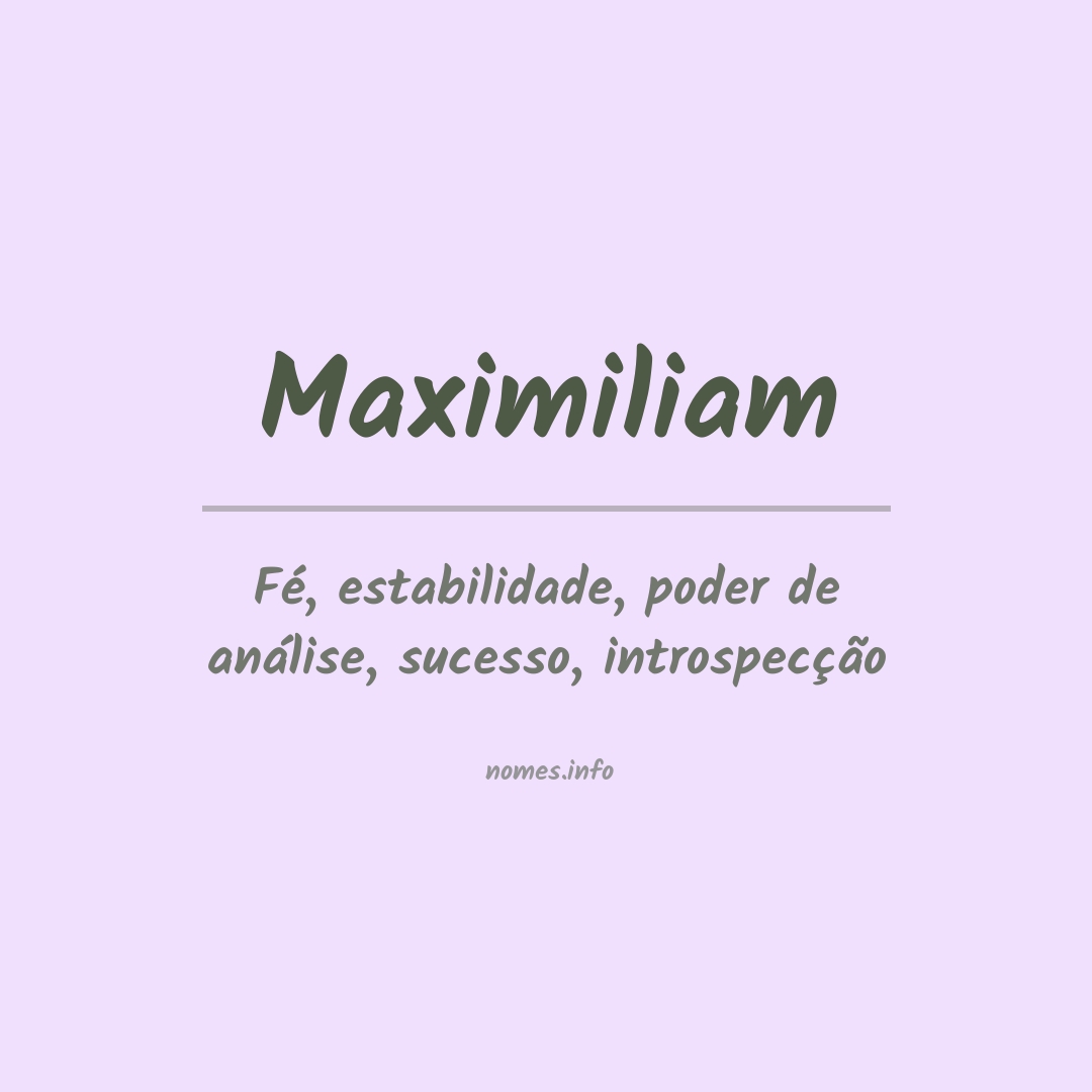 Significado do nome Maximiliam