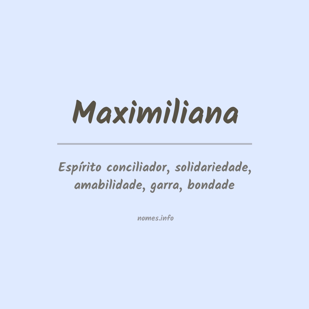 Significado do nome Maximiliana