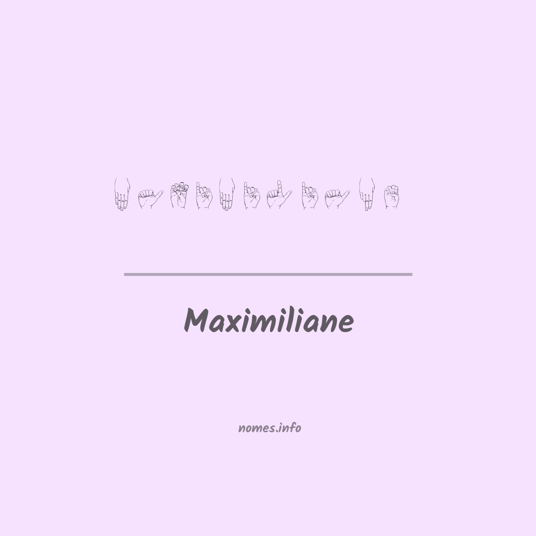 Maximiliane em Libras