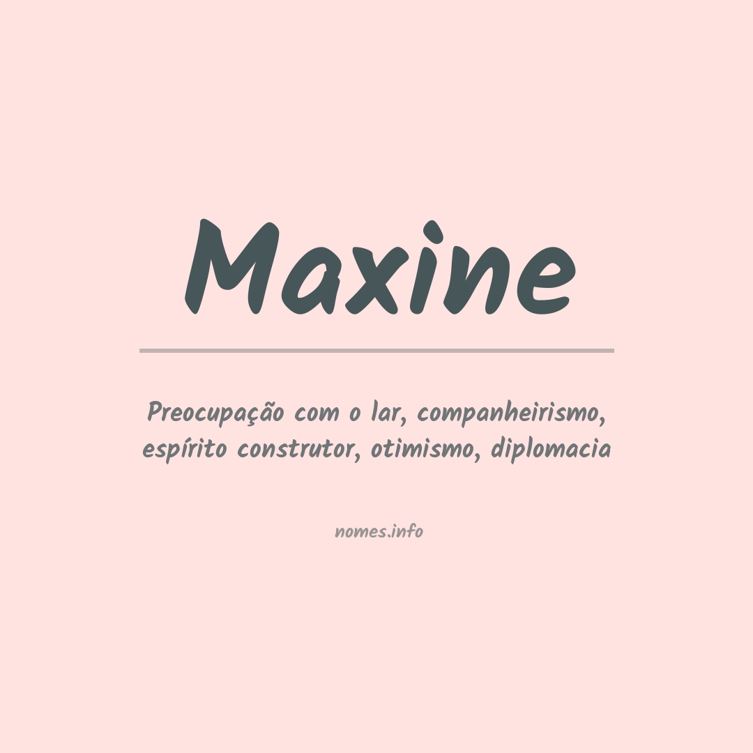 Significado do nome Maxine