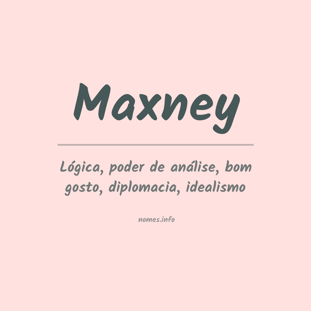 Significado do nome Maxney