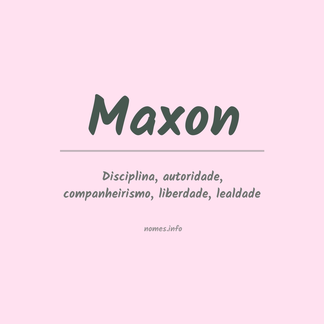 Significado do nome Maxon