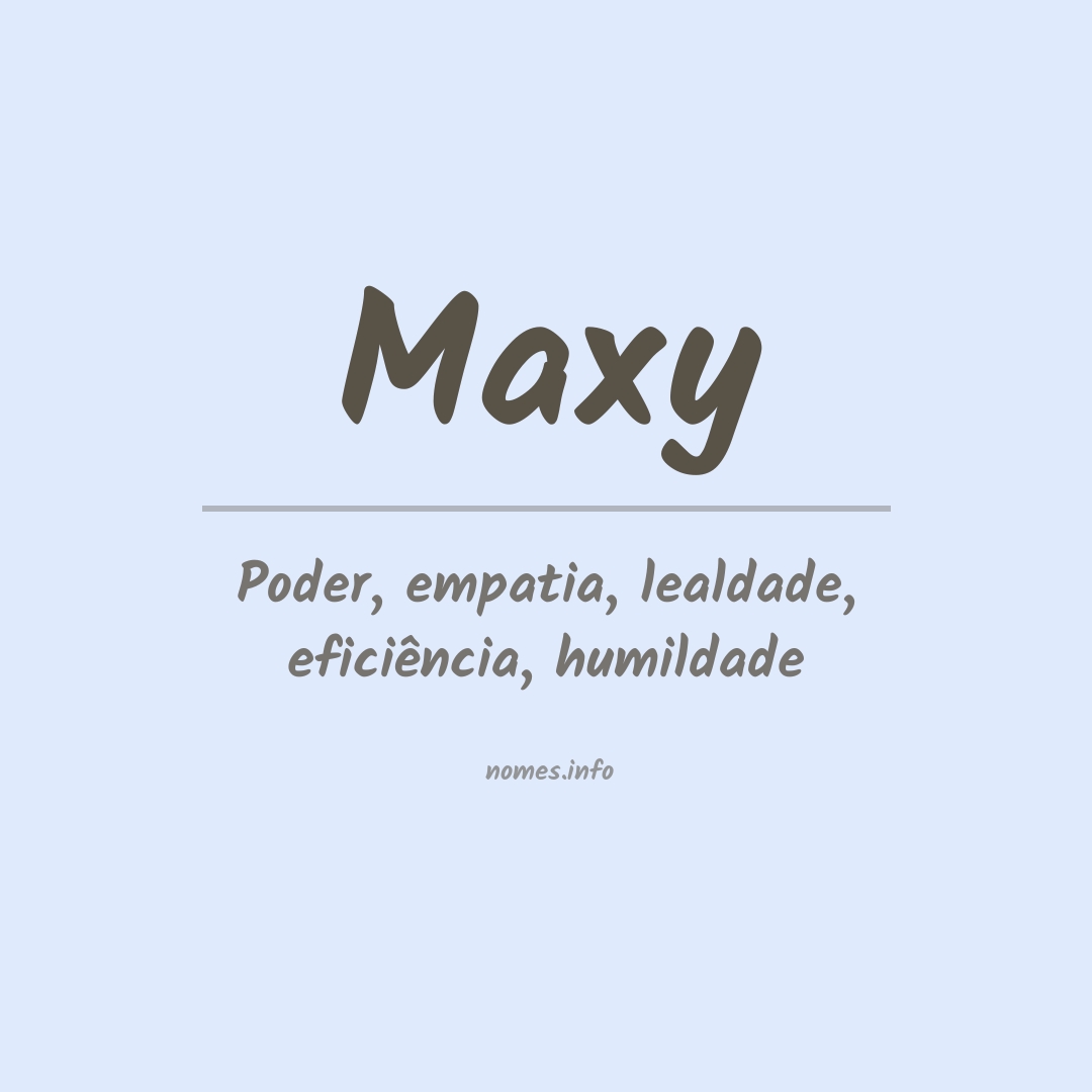 Significado do nome Maxy