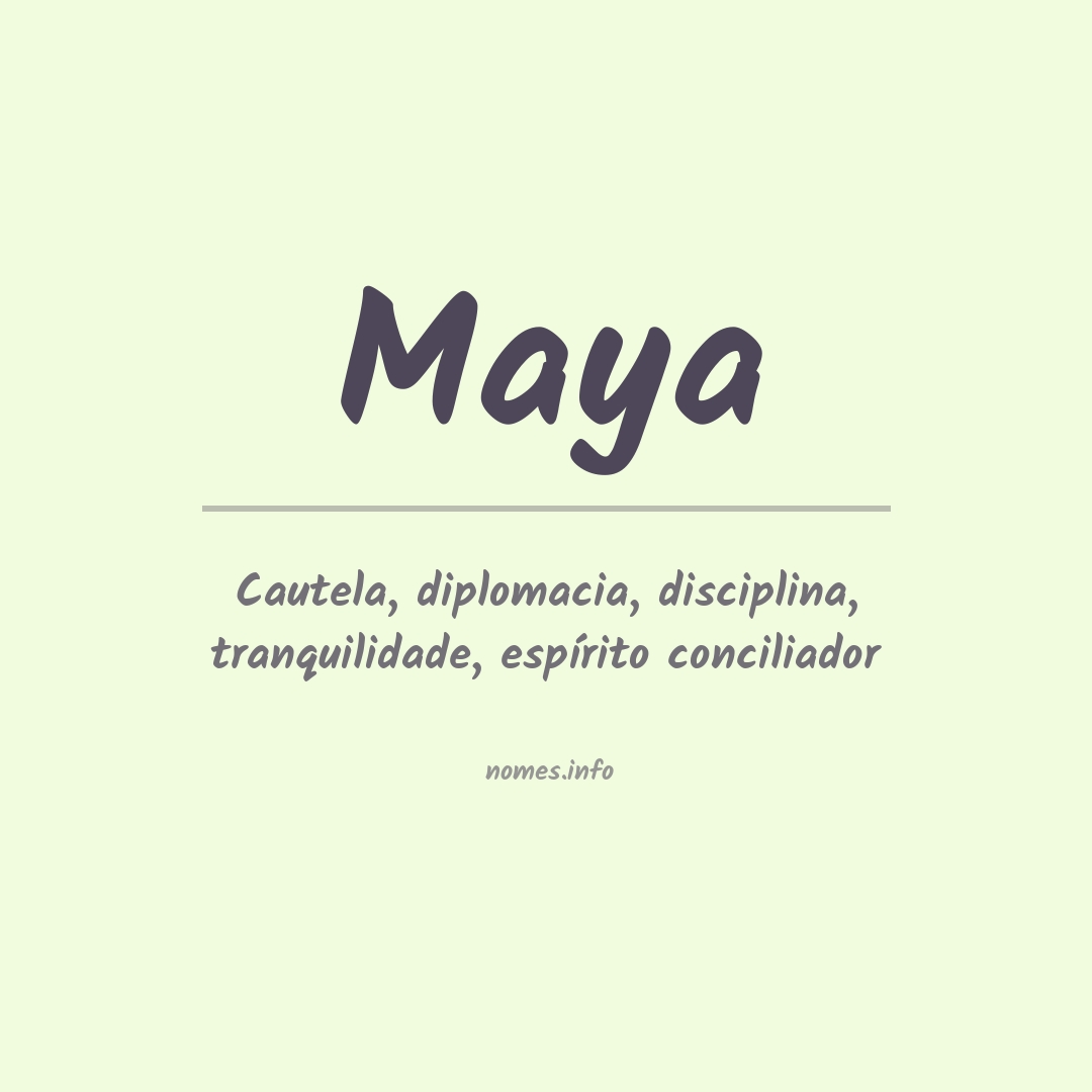 Significado do nome Maya