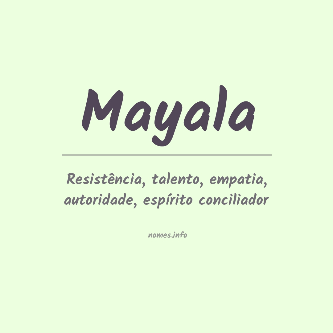 Significado do nome Mayala