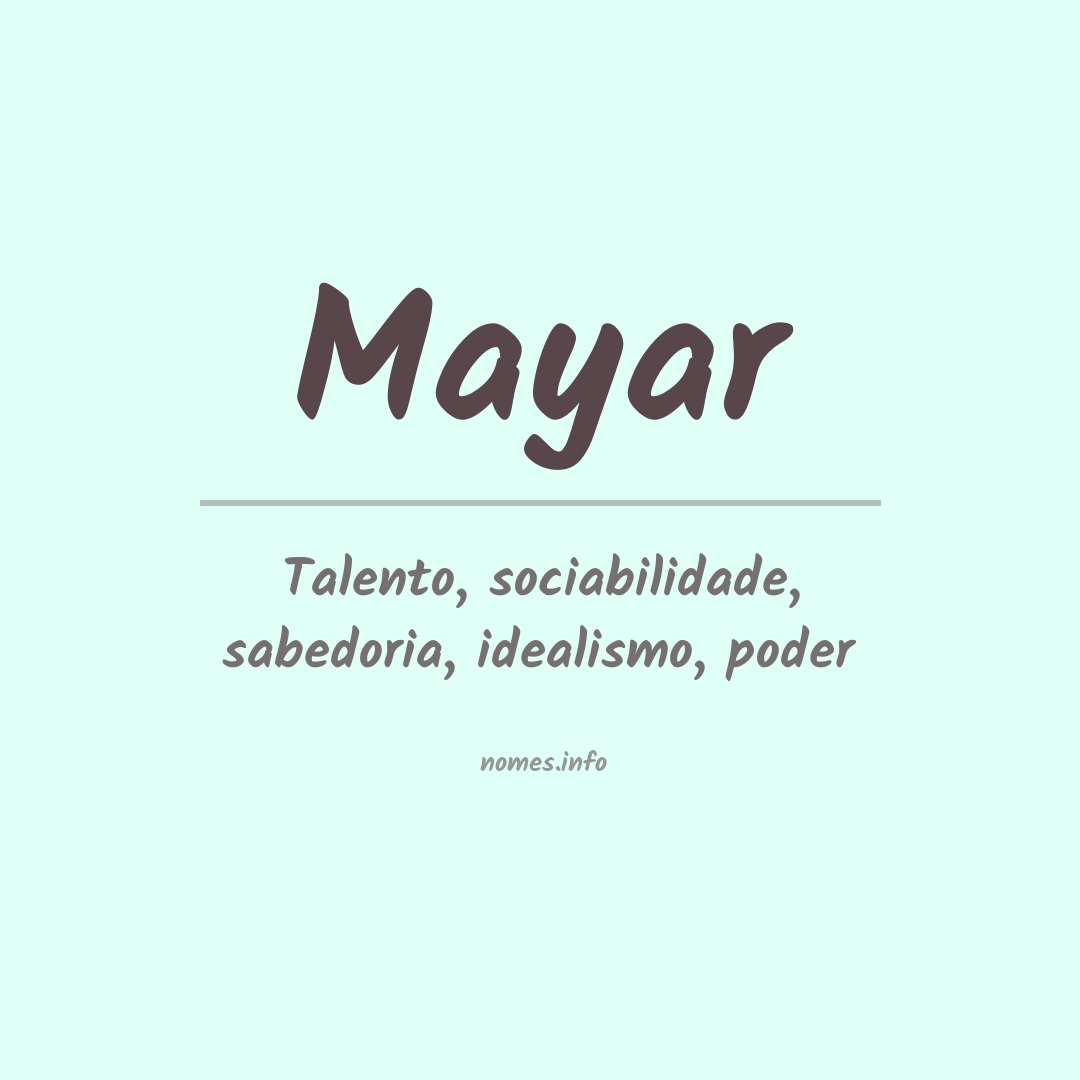 Significado do nome Mayar