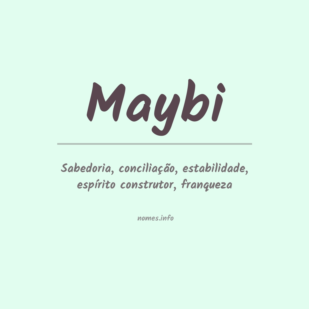 Significado do nome Maybi