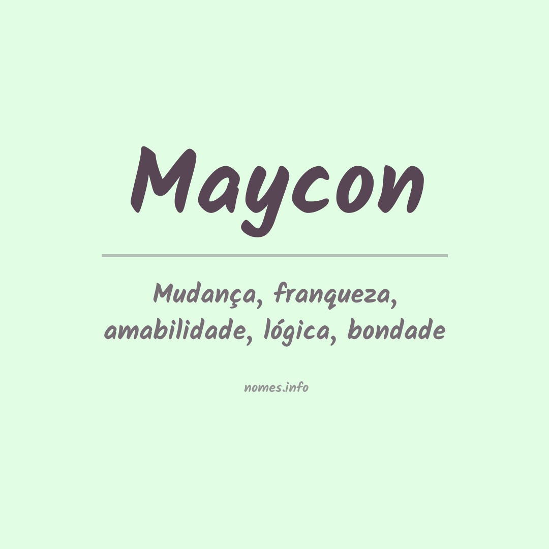 Significado do nome Maycon