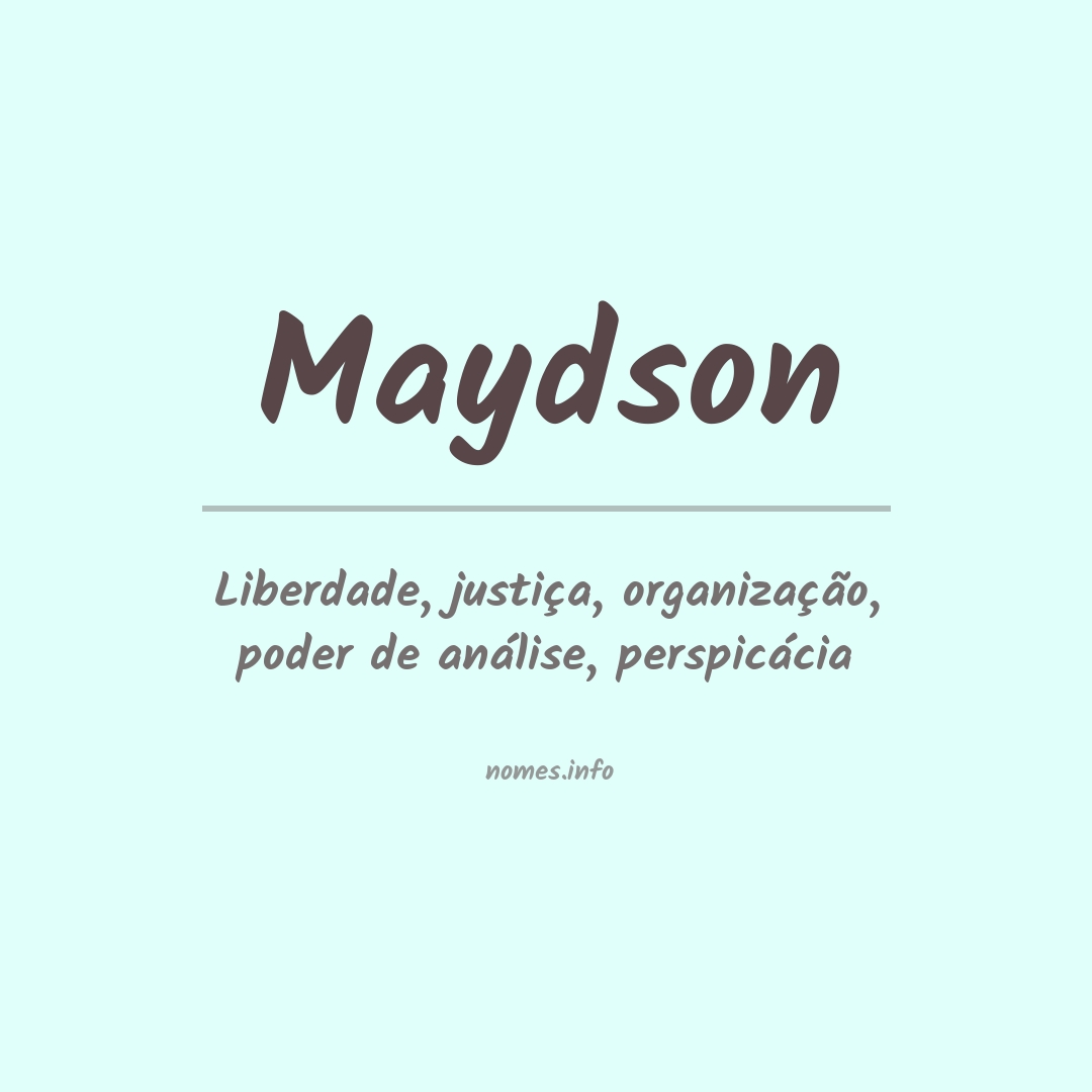 Significado do nome Maydson