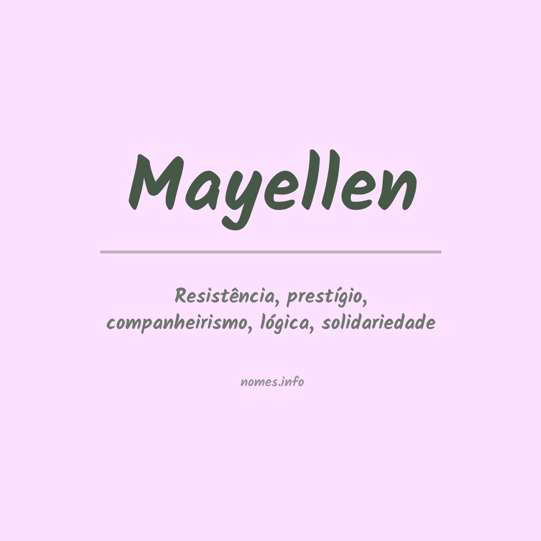 Significado do nome Mayellen