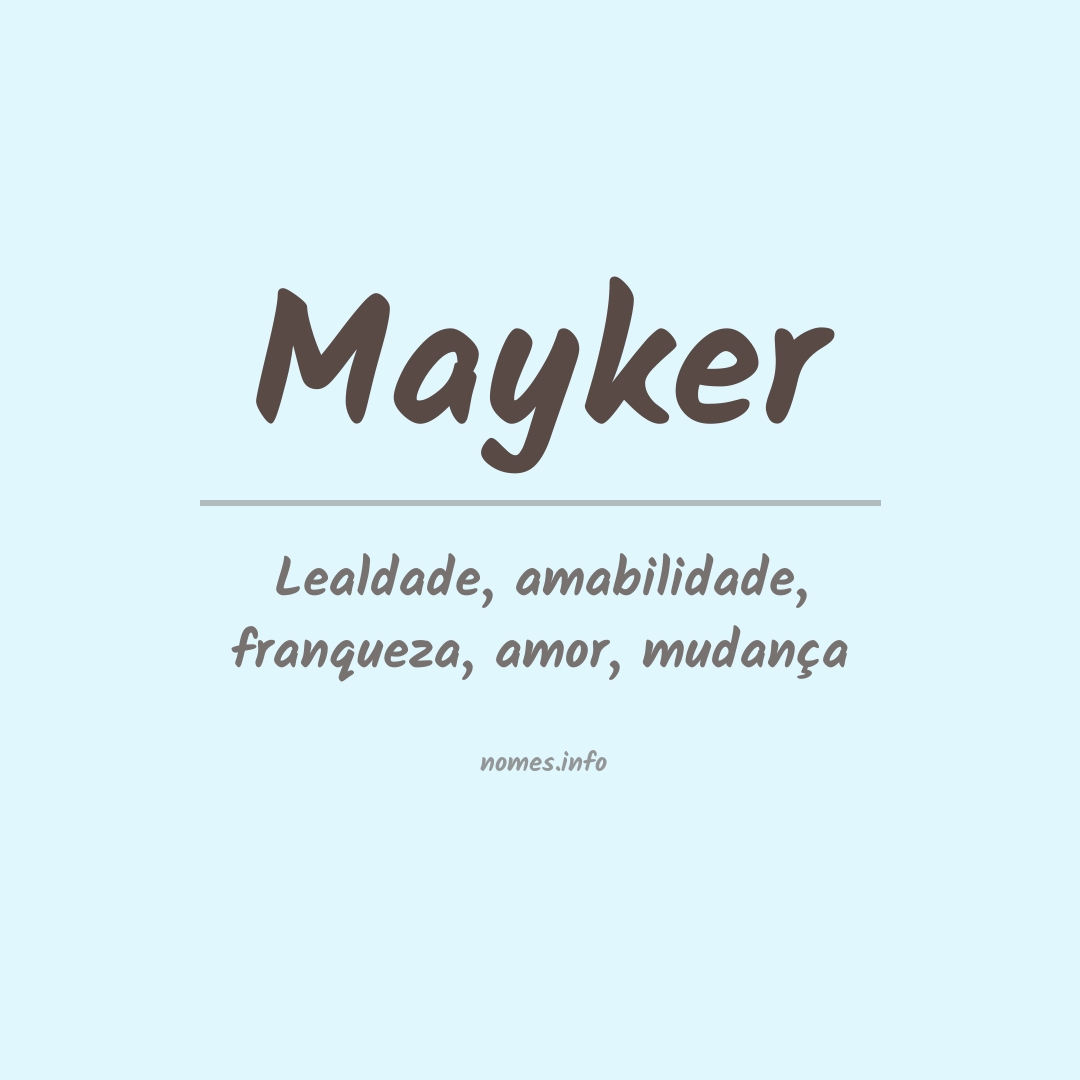 Significado do nome Mayker