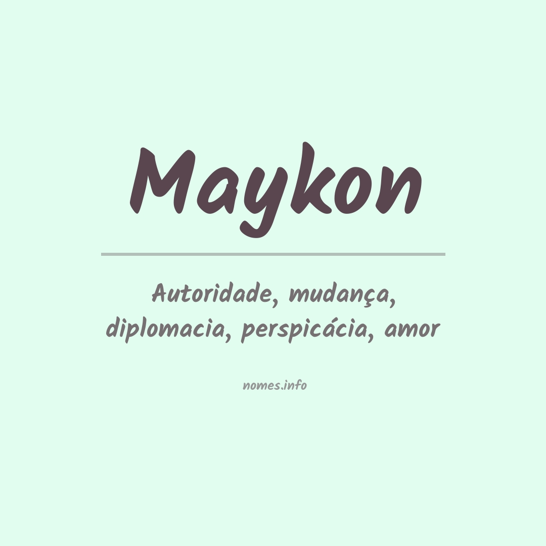 Significado do nome Maykon
