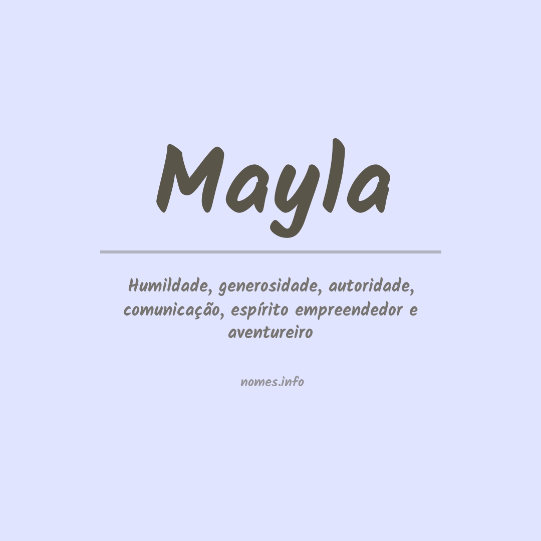 Significado do nome Mayla