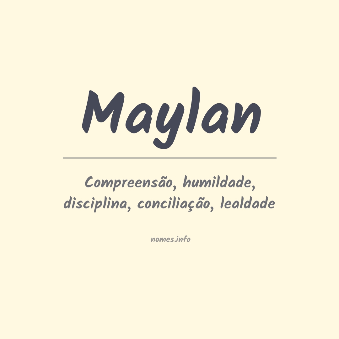 Significado do nome Maylan