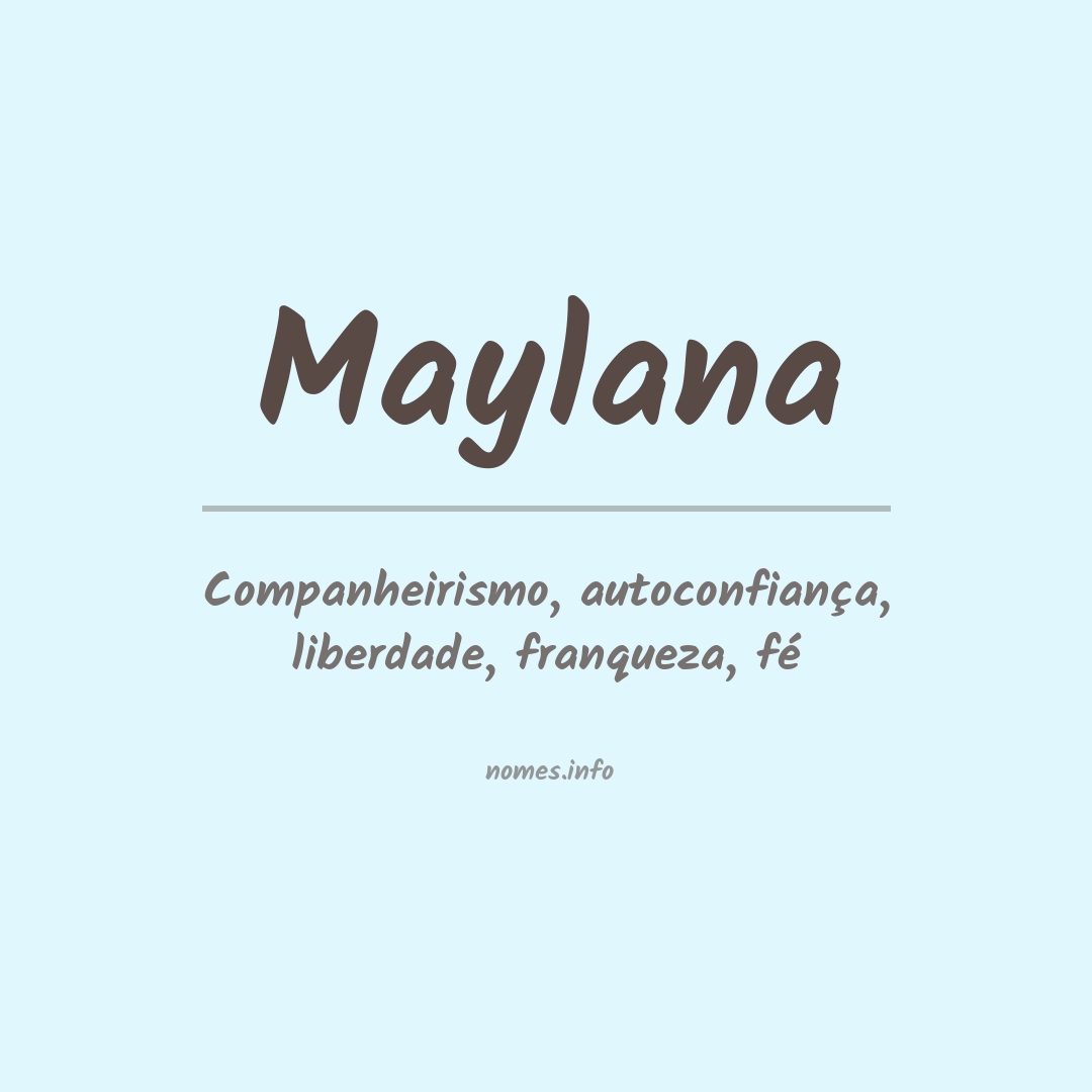 Significado do nome Maylana