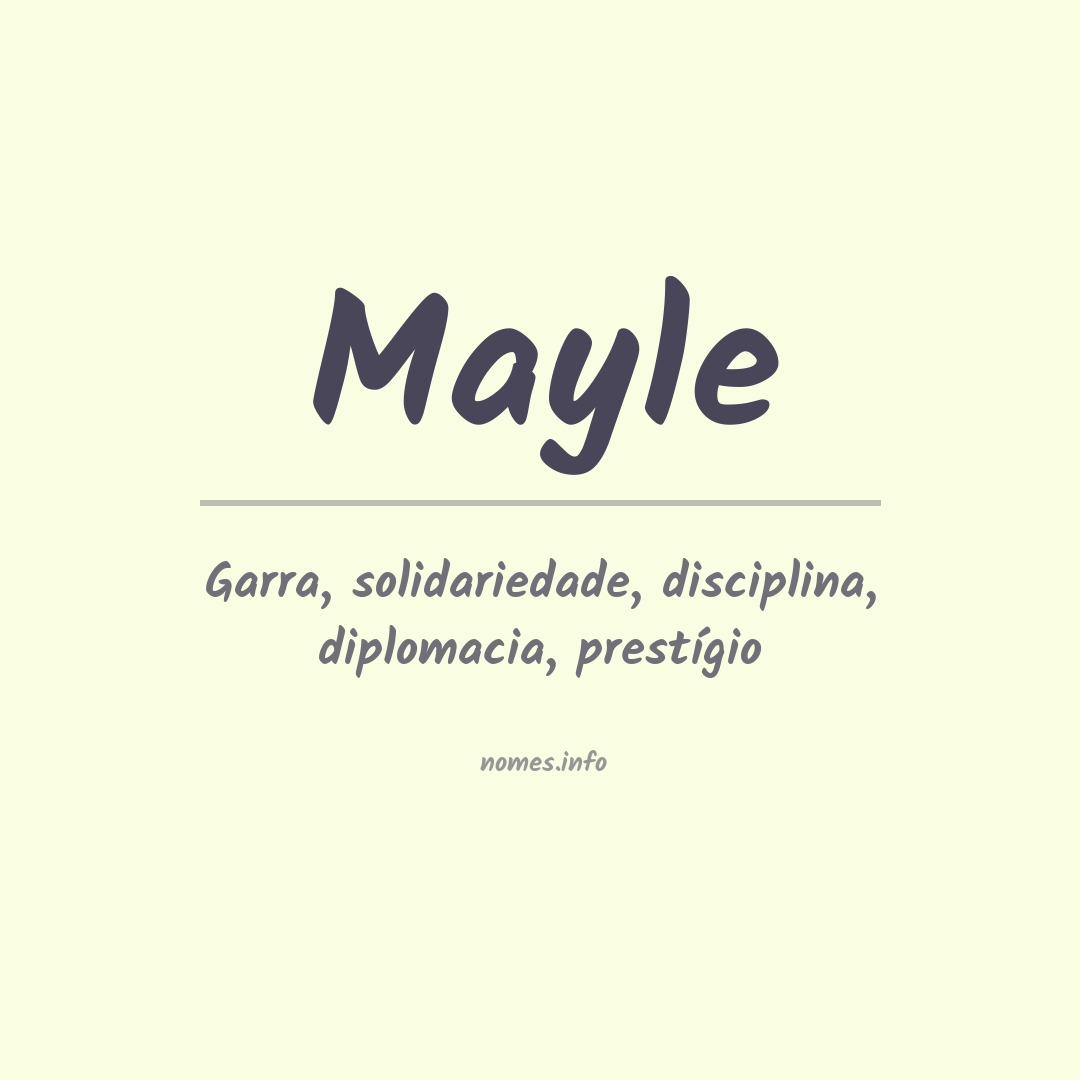 Significado do nome Mayle