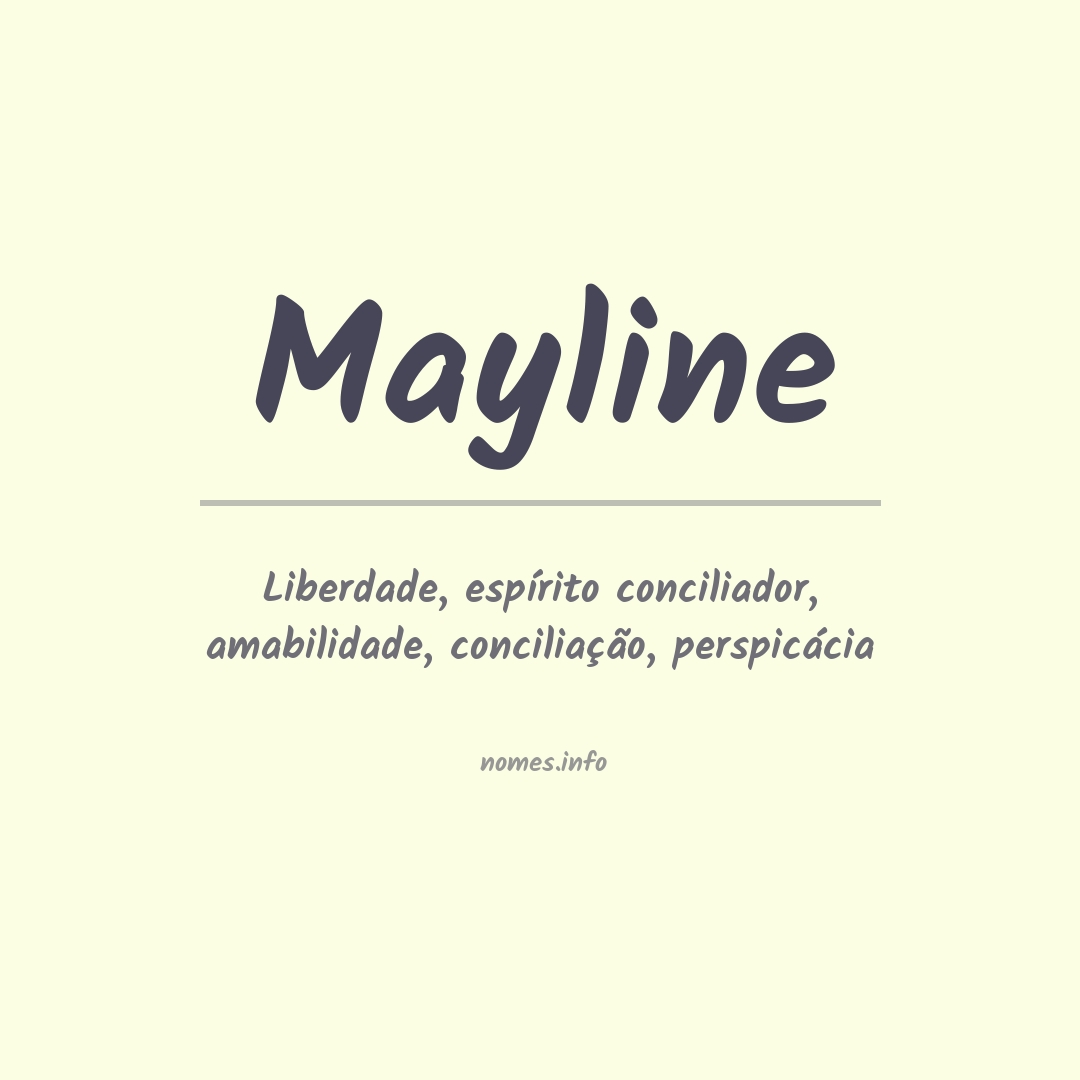 Significado do nome Mayline