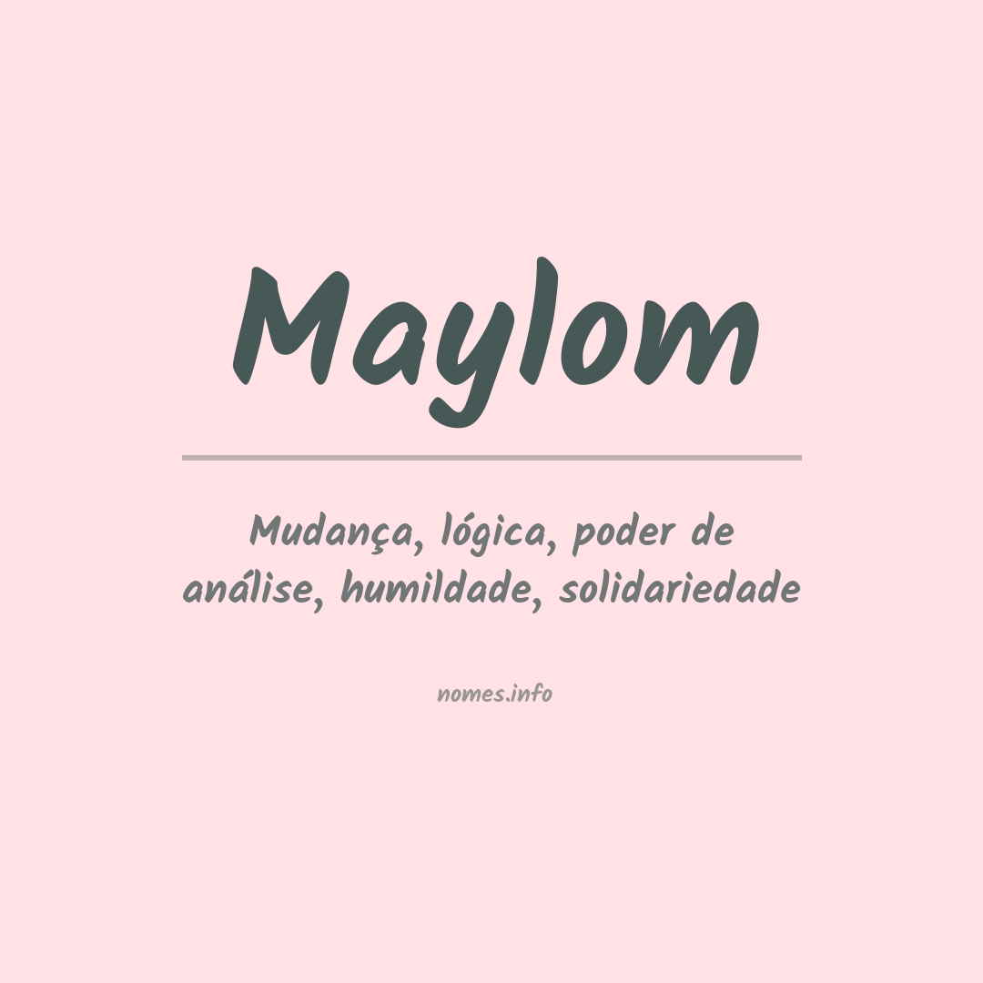 Significado do nome Maylom