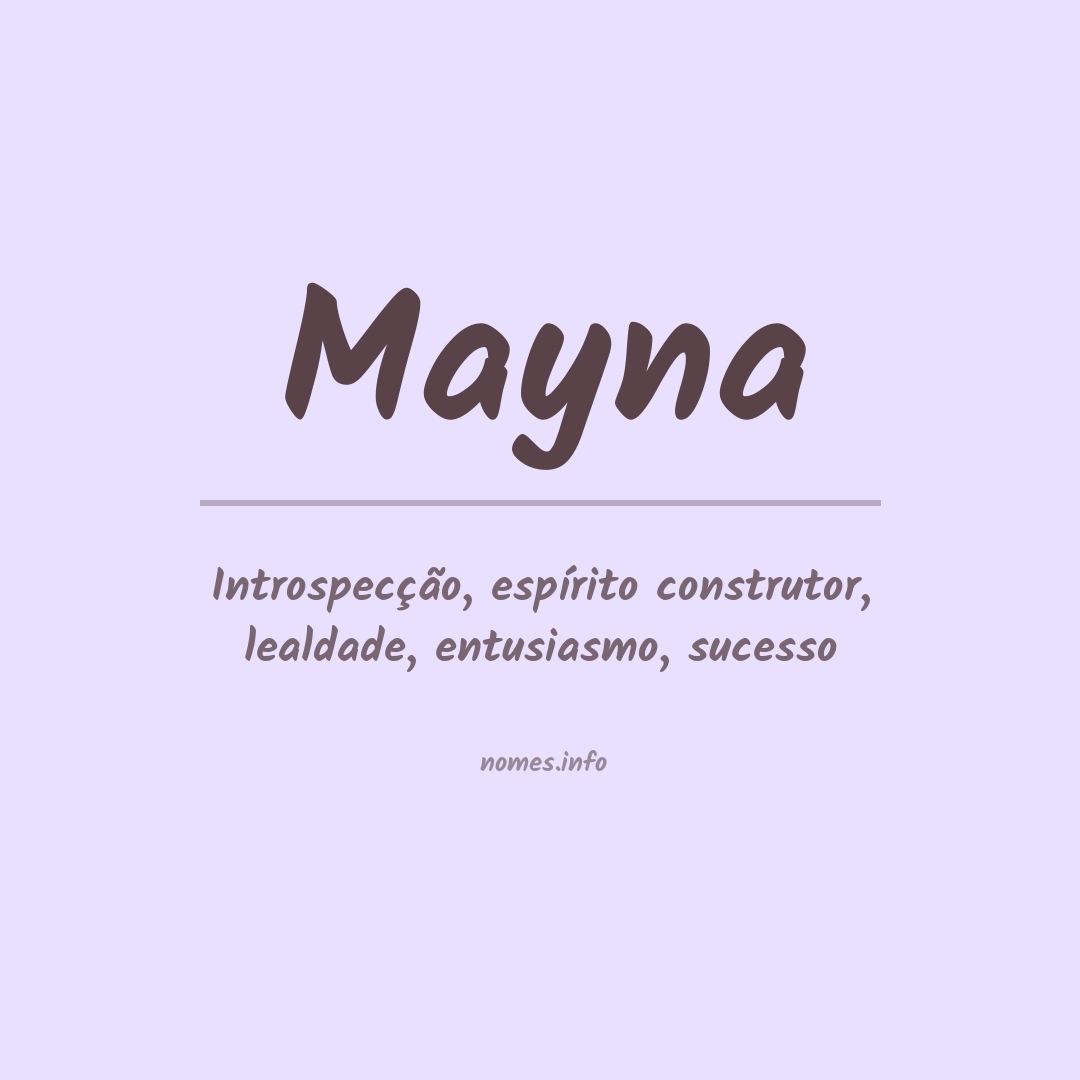 Significado do nome Mayna