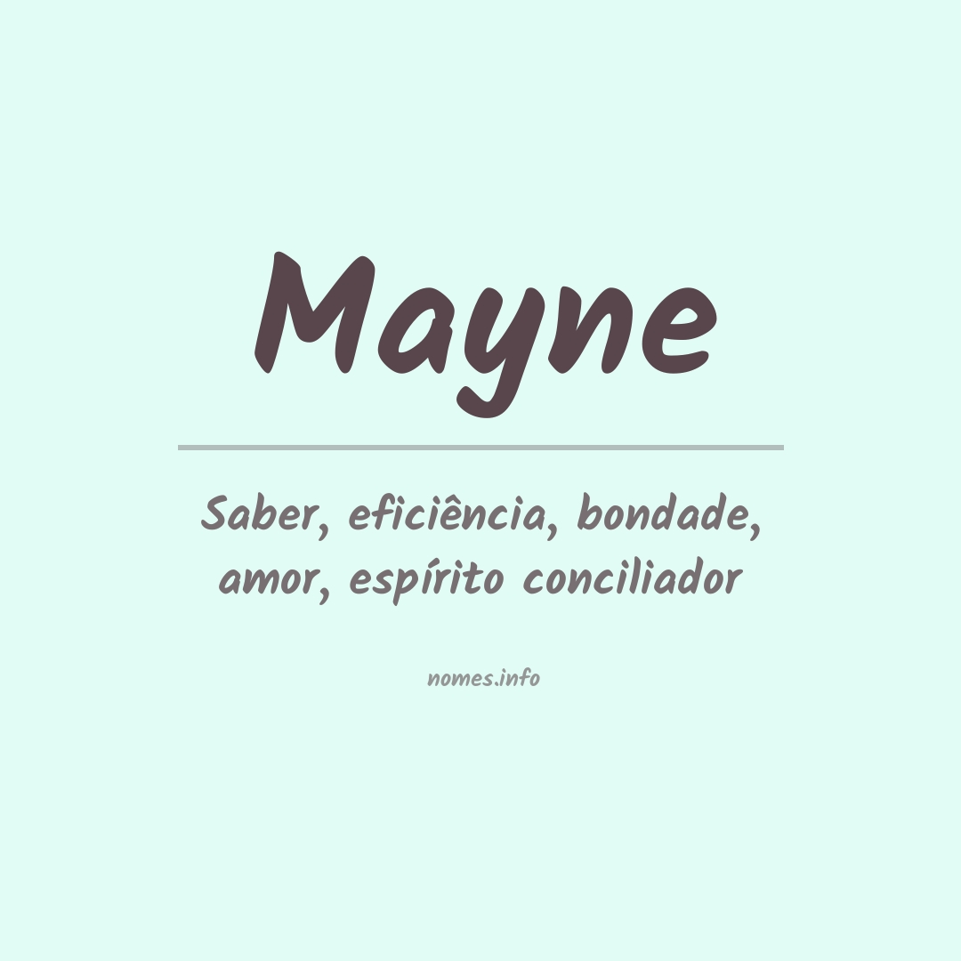 Significado do nome Mayne