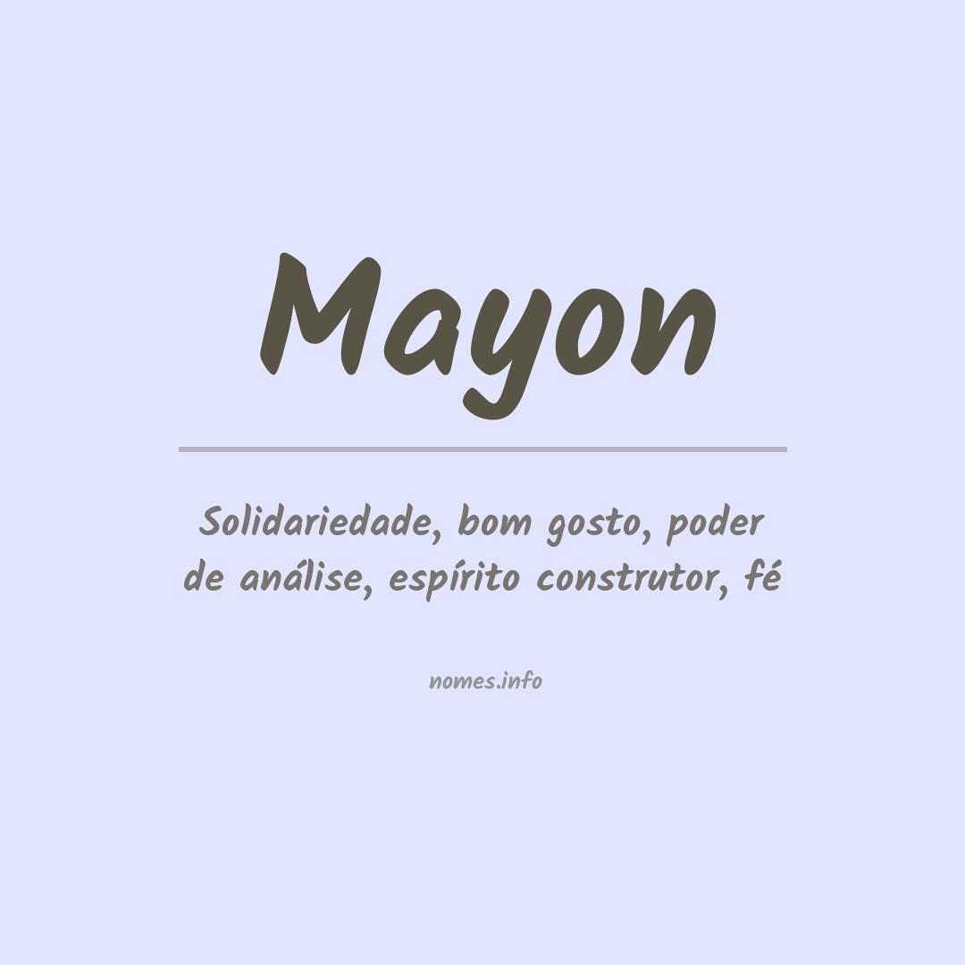 Significado do nome Mayon