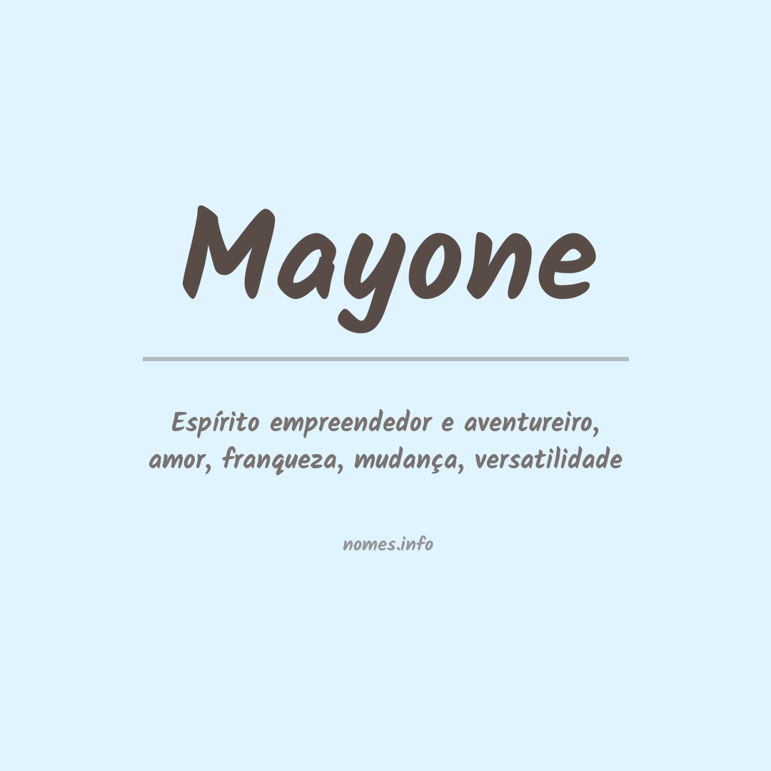 Significado do nome Mayone
