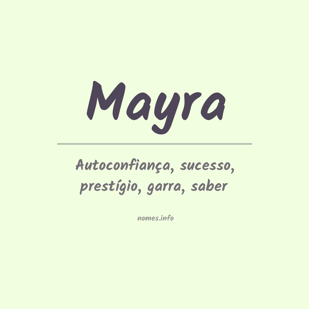 Significado do nome Mayra