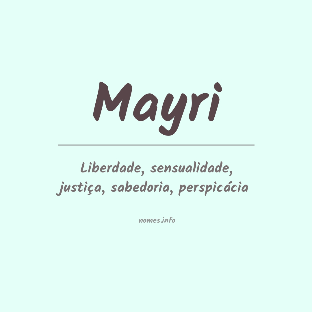 Significado do nome Mayri