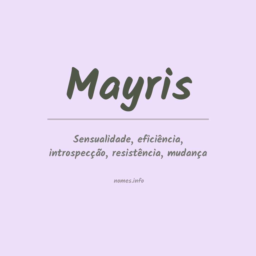 Significado do nome Mayris