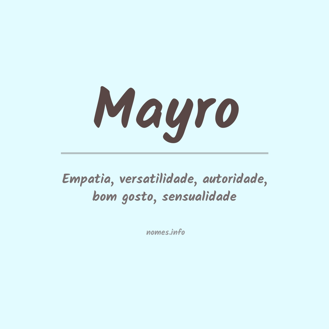 Significado do nome Mayro