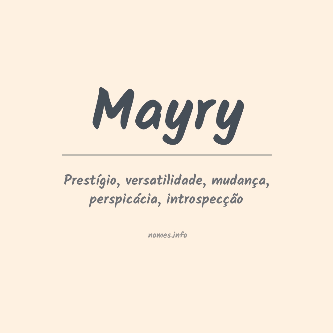 Significado do nome Mayry