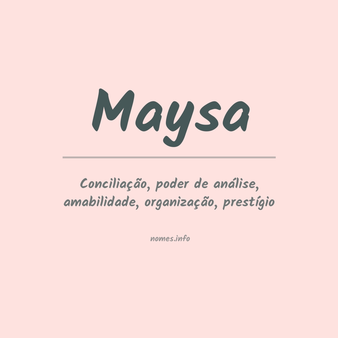 Significado do nome Maysa